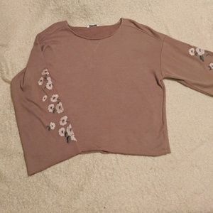 Floral embroidered sweatshirt